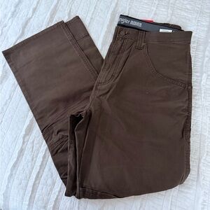 NWT Wrangler Men's Riggs Work Wear Rich Brown Pants